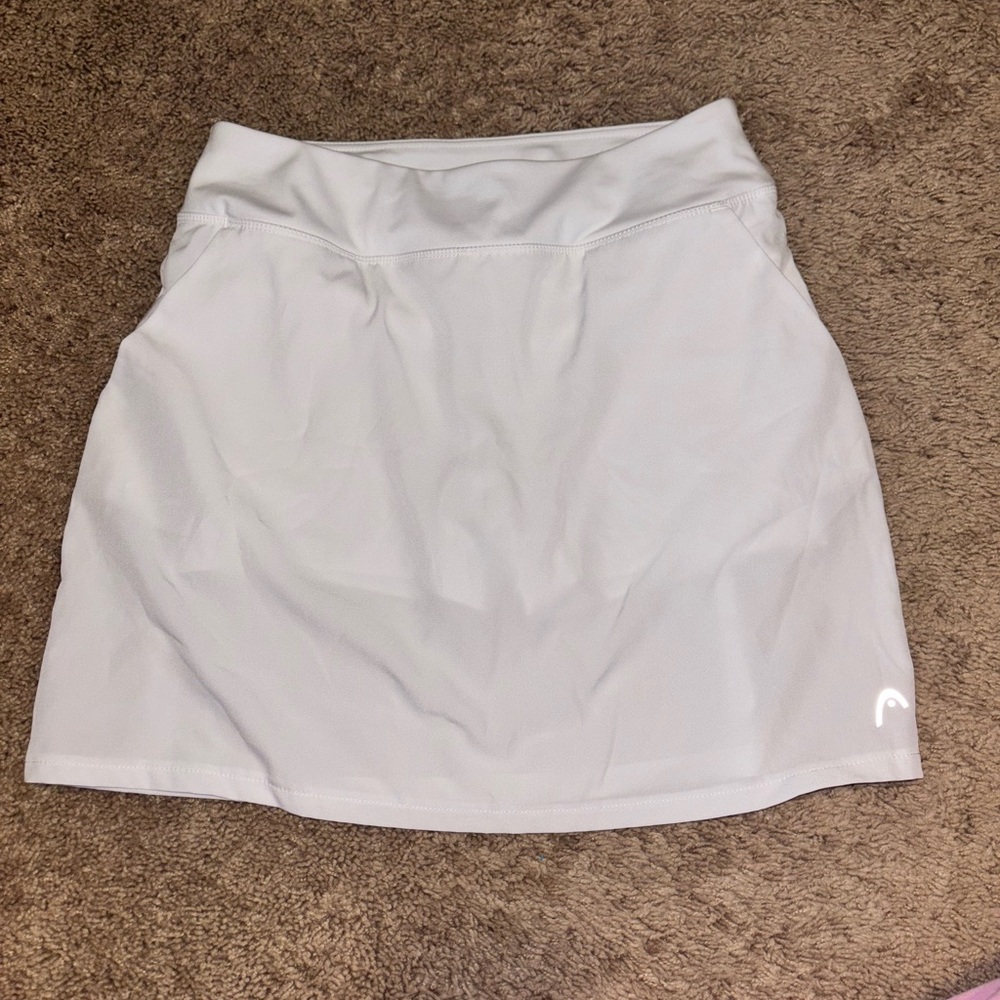 White tennis skirt
